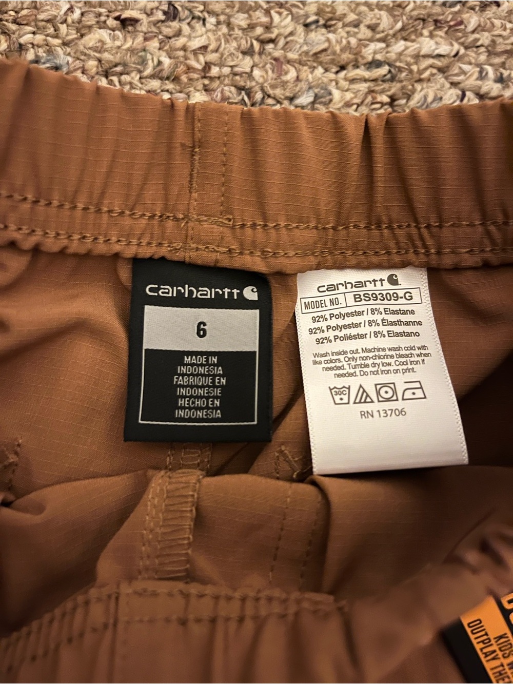 Carhartt Girls Rugged Flex Ripstop Shorts - Picture 5 of 5
